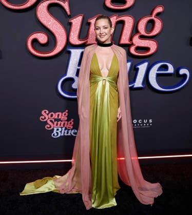 Kate Hudson arrives on the red carpet at the Focus Features Song Sung Blue New York Premiere at AMC Lincoln Square Theater on Thursday, December 11, 2025 in New York City.  NYP20251211124 JohnxAngelillo