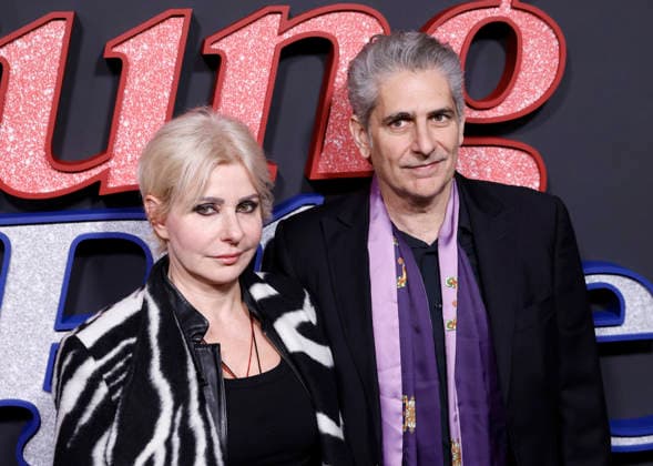 Victoria Imperioli and Michael Imperioli arrive on the red carpet at the Focus Features Song Sung Blue New York Premiere at AMC Lincoln Square Theater on Thursday, December 11, 2025 in New York City.  NYP202512111042 JohnxAngelillo