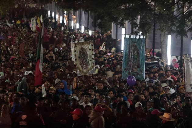 December 11, 2025, Mexico, Cdmx, Mexico: Millions of Catholic pilgrims arrive at the Basilica of Guadalupe to celebrate the birthday of Our Lady of Guadalupe, commemorating her apparition on Tepeyac Hill. They come from all over the country to give thanks to the Virgin of Guadalupe for health, wealth, employment, and for miracles granted. This temple is the most important in the world after the Vatican. Mexico Mexico - ZUMAp204 20251211_zip_p204_074 Copyright: xJosuexPerezx