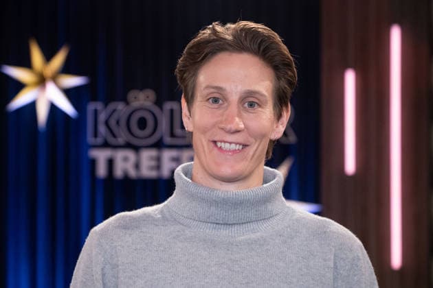 Ann Katrin BERGER, soccer player, goalkeeper, portrait, portrait, portrait, cropped single image, single motif, guest in the program ,,Koelner Treff,, on WDR television, 11 12 2025