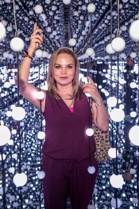 ABBberlin Regina Halmich ex boxer as guest at the opening of Bubble Planet The adventure museum for all the senses in the Arena Berlin 11 12 2025 Berlin Germany