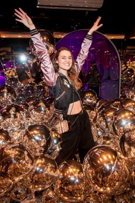 ABBberlin Josephin Busch Actress as guest at the opening of Bubble Planet The adventure museum for all the senses in the Arena Berlin 11 12 2025 Berlin Germany