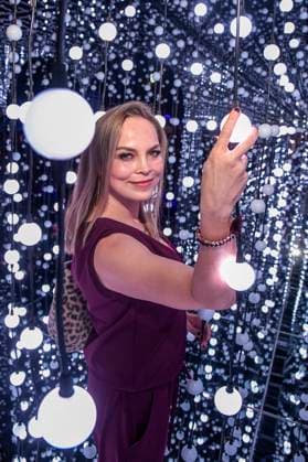ABBberlin Regina Halmich ex boxer as guest at the opening of Bubble Planet The adventure museum for all the senses in the Arena Berlin 11 12 2025 Berlin Germany
