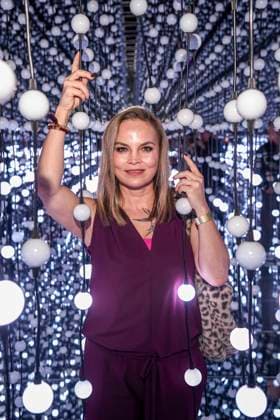 ABBberlin Regina Halmich ex boxer as guest at the opening of Bubble Planet The adventure museum for all the senses in the Arena Berlin 11 12 2025 Berlin Germany