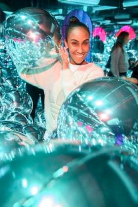ABBberlin Hadnet Tesfai TV presenter at the opening of Bubble Planet The museum for all the senses in the Arena Berlin 11 12 2025 Berlin Germany