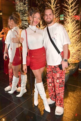 Joelina Drews with partner Adrian Louis at Cathy™s Charity Christmas Living Hotel Das Viktualienmarkt Munich, 11 12 2025 Foto:xB.xInsingerx xFuturexImagex cathy_5248