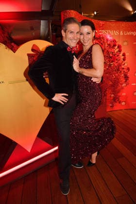 Christian Polanc and Laura Brand at Cathy s Charity Christmas Event at the Living Hotel Das Viktualienmarkt on 11 12 2025 in Munich Cathy Hummels Charity Christmas Event in Munich