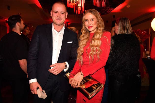 Paul Jolig and Jenny Elvers at Cathy s Charity Christmas Event at the Living Hotel Das Viktualienmarkt on 11 12 2025 in Munich Cathy Hummels Charity Christmas Event in Munich