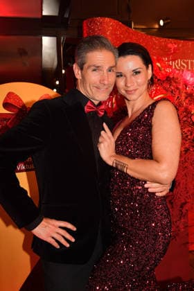 Christian Polanc and Laura Brand at Cathy s Charity Christmas Event at the Living Hotel Das Viktualienmarkt on 11 12 2025 in Munich Cathy Hummels Charity Christmas Event in Munich