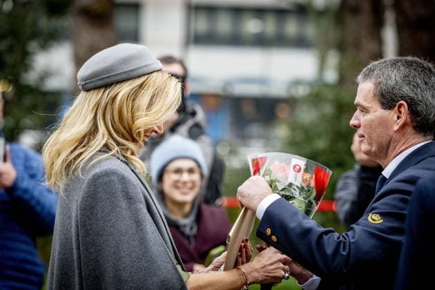 RIJSWIJK - Queen Maxima and Mrs. Innes-Stubb and a welcome by Mrs. Huri Sahin, Mayor of the Municipality of Rijswijk, for a conversation with relatives of victims of femicide and experts with experience of domestic violence. ANP HOLLANDSE HOOGTE ROBIN UTRECHT netherlands out - belgium out  Copyright: xx x544656595x originalFilename: 544656595.jpg