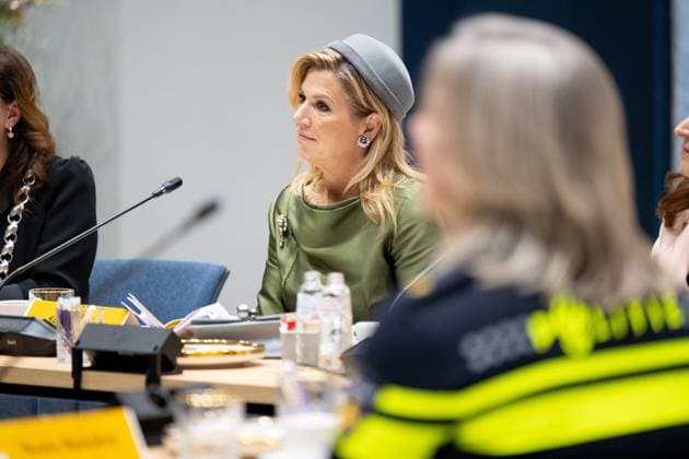 Queen Maxima and Innes-Stubb Meet Victims Relatives on Femicide - Netherlands State visit of the President of Finland, Alexander Stubb, to the Netherlands. He is accompanied by his wife, Suzanne Innes-Stubb. Queen Máxima and Mrs. Innes-Stubb are visiting the City Hall in Rijswijk. The visit focuses on domestic violence against women and femicide. Rijswijk, Netherlands on December 12, 2025. Photo by Bruno Press ABACAPRESS.COM Rijswijk Netherlands  Copyright: xBrunoxPress ABACAx