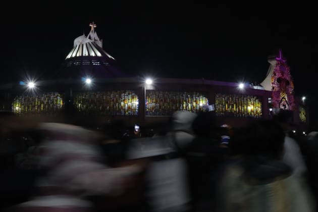 Annual Celebration of the Day of the Virgin of Guadalupe Thousands of pilgrims arrive at the Basilica of Guadalupe to witness the serenades to the Virgin of Guadalupe for the celebration of the Day of the Virgin of Guadalupe. on December 12, 2025 in Mexico City, Mexico. (Photo by Carlos Santiago Eyepix Group) Copyright: xCarlosxSantiagox xEyepixxGroupx CS_12122025_174029