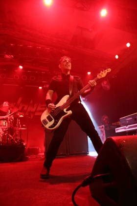 John Calabrese from the band Danko Jones at a concert at the Astra Kulturhaus in Berlin, December 12, 2025 Danko Jones concert Berlin