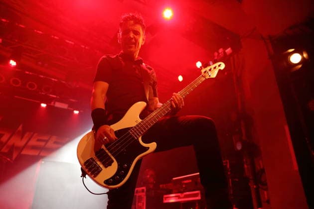 John Calabrese from the band Danko Jones at a concert at the Astra Kulturhaus in Berlin, December 12, 2025 Danko Jones concert Berlin