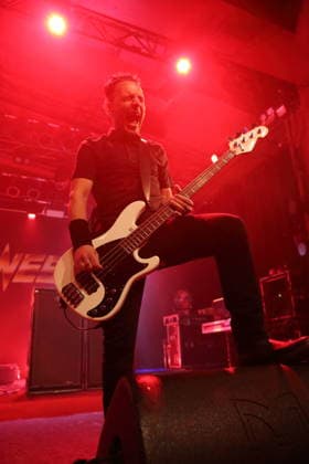 John Calabrese from the band Danko Jones at a concert at the Astra Kulturhaus in Berlin, December 12, 2025 Danko Jones concert Berlin