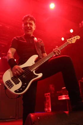 John Calabrese from the band Danko Jones at a concert at the Astra Kulturhaus in Berlin, December 12, 2025 Danko Jones concert Berlin
