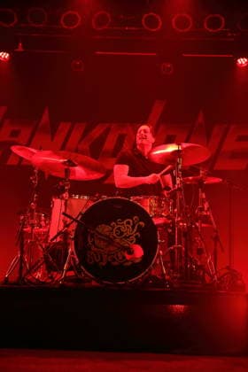Rich Knox from the band Danko Jones at a concert at the Astra Kulturhaus in Berlin, December 12, 2025 Danko Jones concert Berlin