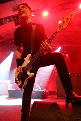 John Calabrese from the band Danko Jones at a concert at the Astra Kulturhaus in Berlin, December 12, 2025 Danko Jones concert Berlin