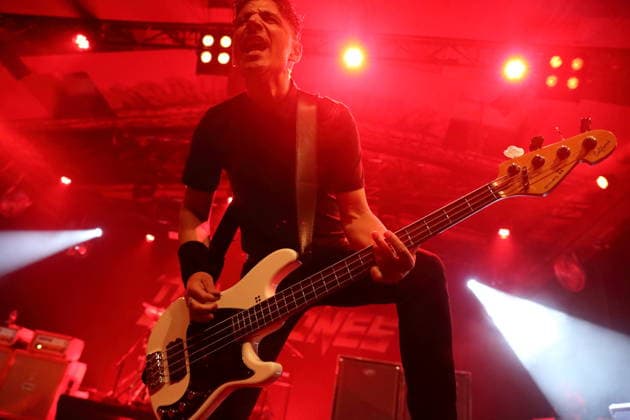 John Calabrese from the band Danko Jones at a concert at the Astra Kulturhaus in Berlin, December 12, 2025 Danko Jones concert Berlin