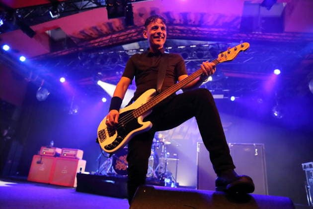 John Calabrese from the band Danko Jones at a concert at the Astra Kulturhaus in Berlin, December 12, 2025 Danko Jones concert Berlin