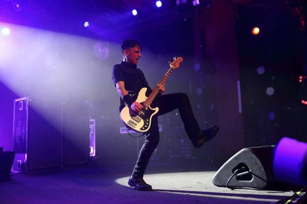 John Calabrese from the band Danko Jones at a concert at the Astra Kulturhaus in Berlin, December 12, 2025 Danko Jones concert Berlin
