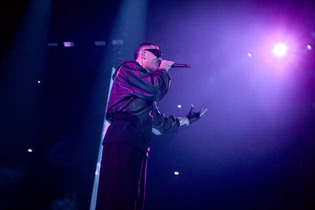 Rome, Marracash is in concert in Rome at the Palazzo dello Sport for his Marra Palazzi25 tour. The Roman dates are sold out. In the photo: MArracash  Copyright: xBARbaraxAmendolax xipa-agency.netx xBArbaraxAmendolax IPA_Agency_IPA69091447