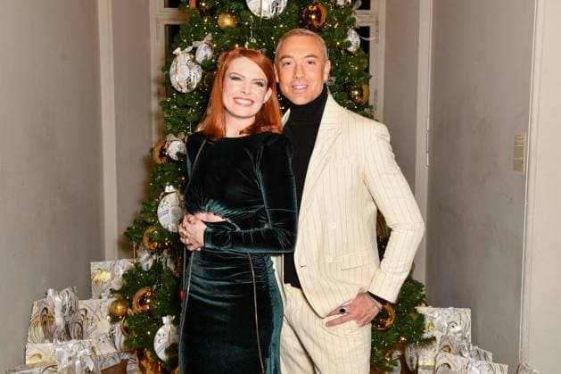HFC Christmas Party - Paris Maxime Dereymez, Elodie Frégé attend the HFC (Haute Fragrance Company) Christmas Party at the Musée des Arts décoratifs in Paris on December 11, 2025. Photo by Shootpix ABACAPRESS.COM Paris France  Copyright: xShootpix ABACAx
