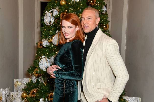 HFC Christmas Party - Paris Maxime Dereymez, Elodie Frégé attend the HFC (Haute Fragrance Company) Christmas Party at the Musée des Arts décoratifs in Paris on December 11, 2025. Photo by Shootpix ABACAPRESS.COM Paris France  Copyright: xShootpix ABACAx