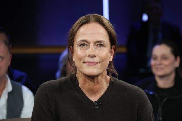Claudia Michelsen, actress, guest on the NDR Talk Show on 12 12 2025, photo session before the live broadcast on the 3 program of NDR television in the Hamburg Lokstedt television studio