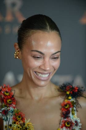MIAMI, FLORIDA - DECEMBER 12: Zoe Saldana attends the Miami Special Screening of Avatar: Fire and Ash at AMC Sunset Place 24 in Miami, Florida on December 12, 2025. Copyright: xmpi10 MediaPunchx