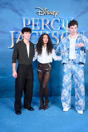 ˜Percy Jackson and the Olympians™ Madrid Premiere Charlie Bushnell, Dior Goodjohn, Daniel Diemer attends ˜Percy Jackson and the Olympians™ Premiere during a Fan Event at Calderon Theatre on December 13, 2025 in Madrid, Spain Madrid Calderon Theatre Madrid Spain  Copyright: x JACKxGx