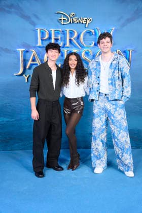 ˜Percy Jackson and the Olympians™ Madrid Premiere Charlie Bushnell, Dior Goodjohn, Daniel Diemer attends ˜Percy Jackson and the Olympians™ Premiere during a Fan Event at Calderon Theatre on December 13, 2025 in Madrid, Spain Madrid Calderon Theatre Madrid Spain  Copyright: x JACKxGx