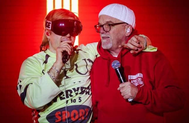 12 12 2025, Bad Hofgastein, AUT, On the road in Salzburg, Ski Opening 2025, DAY 1, in the picture SkiAggu, Ski Aggu, August Jean Diederich, DJ Ötzi, Gerry Friedle, Dj Ötzi,
