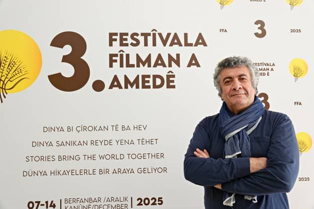 Kurdish director Mano Khalil at the 3rd Amed International Film Festival in Diyarbakir, Turkey - 13 Dec 2025 Mano Khalil, a famous Kurdish-Swedish director living in Sweden, attends the 3rd Amed International Film Festival in city of Diyarbakir. Diyarbakir Turkey Copyright: xMehmetxMasumxSuerx xSOPAxImagesx mano04_MMSuer