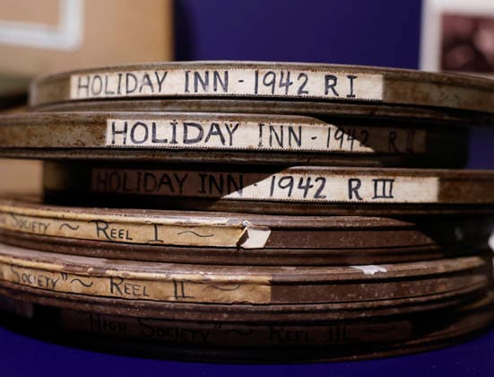 Film reels as well as beloved Hollywood memorabilia, exquisite fabergé and personal objects, fine and decorative art are on display at a preview of Swinging on a Star: The Private Collection of Kathryn and Bing Crosby at Sotheby s in New York City on Saturday, December 13, 2025. The legendary Hollywood couple whose legacy is synonymous with the holiday season contains items drawn from Kathryn and Bing s private collection.  NYP20251213143 JOHNxANGELILLO