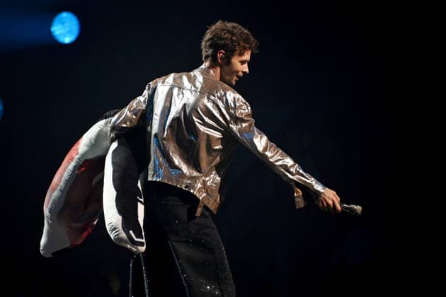Solo concert of Ukrainian singer Max Barskih in Kyiv - 13 Dec 2025 Ukrainian singer Max Barskih performs at the Kyiv Palace of Sports. Kyiv Ukraine Copyright: xAleksandrxGusevx xSOPAxImagesx Oleksandr_Gusev_Max_Barskih_13122025(12)