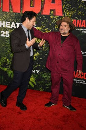 LOS ANGELES, CA - DECEMBER 13: Paul Rudd and Jack Black at the premiere Of Anaconda at The United Theater In Los Angeles, California on On December 13, 2025 . Copyright: xJeffreyxMayerx
