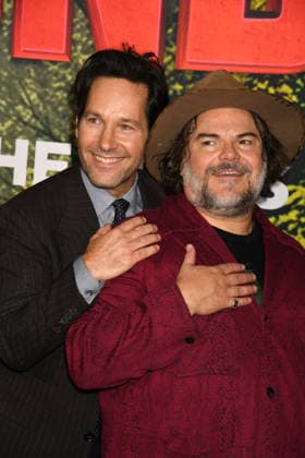 LOS ANGELES, CA - DECEMBER 13: Paul Rudd and Jack Black at the premiere Of Anaconda at The United Theater In Los Angeles, California on On December 13, 2025 . Copyright: xJeffreyxMayerx