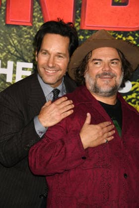 LOS ANGELES, CA - DECEMBER 13: Paul Rudd and Jack Black at the premiere Of Anaconda at The United Theater In Los Angeles, California on On December 13, 2025 . Copyright: xJeffreyxMayerx