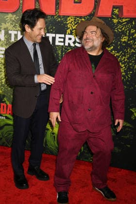 LOS ANGELES, CA - DECEMBER 13: Paul Rudd and Jack Black at the premiere Of Anaconda at The United Theater In Los Angeles, California on On December 13, 2025 . Copyright: xJeffreyxMayerx