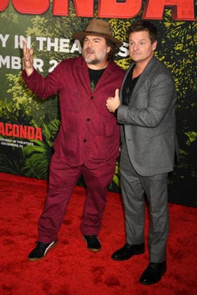 LOS ANGELES, CA - DECEMBER 13: Steve Zahn and Jack Black at the premiere Of Anaconda at The United Theater In Los Angeles, California on On December 13, 2025 . Copyright: xJeffreyxMayerx