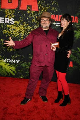 LOS ANGELES, CA - DECEMBER 13: Jack Black and Tanya Haden at the premiere Of Anaconda at The United Theater In Los Angeles, California on On December 13, 2025 . Copyright: xJeffreyxMayerx