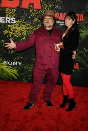 LOS ANGELES, CA - DECEMBER 13: Jack Black and Tanya Haden at the premiere Of Anaconda at The United Theater In Los Angeles, California on On December 13, 2025 . Copyright: xJeffreyxMayerx