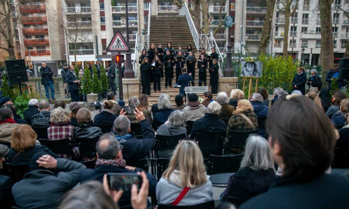 Inauguration of The Jane Birkin Footbridge - Paris The inauguration of the footbridge « Jane Birkin » in Paris, France on December 13, 2025. Photo by Denis Prezat ABACAPRESS.COM Paris France  Copyright: xPrezatxDenis ABACAx
