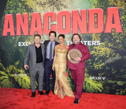 Anaconda Premiere - Los Angeles, USA LOS ANGELES, USA. December 13, 2025: Steve Zahn, Paul Rudd, Thandiwe Newton & Jack Black at the premiere of Anaconda at the United Theatre. Los Angeles CA USA  Copyright: xPaulxSmith Featureflashx