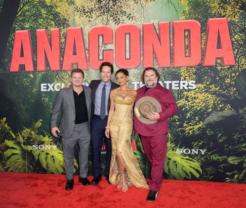 Anaconda Premiere - Los Angeles, USA LOS ANGELES, USA. December 13, 2025: Steve Zahn, Paul Rudd, Thandiwe Newton & Jack Black at the premiere of Anaconda at the United Theatre. Los Angeles CA USA  Copyright: xPaulxSmith Featureflashx