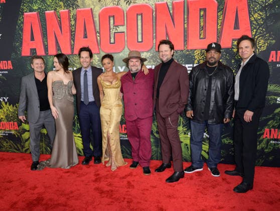 Anaconda Premiere - Los Angeles, USA LOS ANGELES, USA. December 13, 2025: Steve Zahn, Daniela Melchior, Paul Rudd, Thandiwe Newton, Jack Black, Selton Mello, Ice Cube & Tom Gormican at the premiere of Anaconda at the United Theatre. Los Angeles CA USA  Copyright: xPaulxSmith Featureflashx