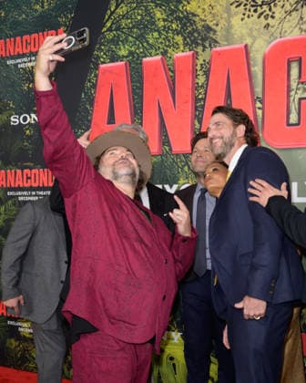 Anaconda Premiere - Los Angeles, USA LOS ANGELES, USA. December 13, 2025: Jack Black, Paul Rudd, Thandiwe Newton & Tom Gormican at the premiere of Anaconda at the United Theatre. Los Angeles CA USA  Copyright: xPaulxSmith Featureflashx