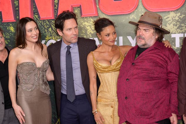 Anaconda Premiere - Los Angeles, USA LOS ANGELES, USA. December 13, 2025: Daniela Melchior, Paul Rudd, Thandiwe Newton & Jack Black at the premiere of Anaconda at the United Theatre. Los Angeles CA USA  Copyright: xPaulxSmith Featureflashx