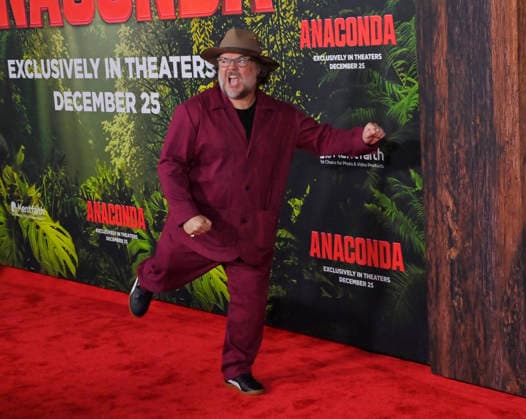 Cast member Jack Black attends the world premiere of the motion picture horror comedy Anaconda at the United Theater in Los Angeles on Saturday, December 13, 2025. Storyline: A group of friends are going through a mid-life crisis. They decide to remake a favorite movie from their youth but encounter unexpected events when they enter the jungle.  LAP2025121307 JIMxRUYMEN